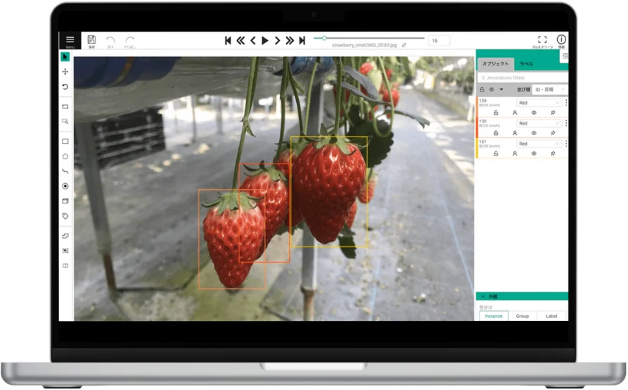 アノテーション付与画面